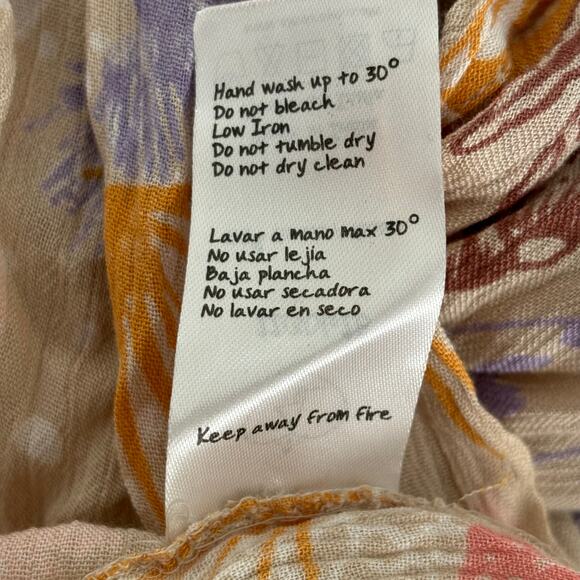 Z&L EUROPE V-neck Tie Up Open Back Bell Sleeves Trimmed 54"Long Maxi Dress sz L - Picture 8 of 8